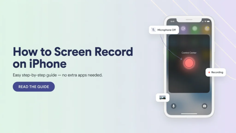 How to Screen Record on iPhone